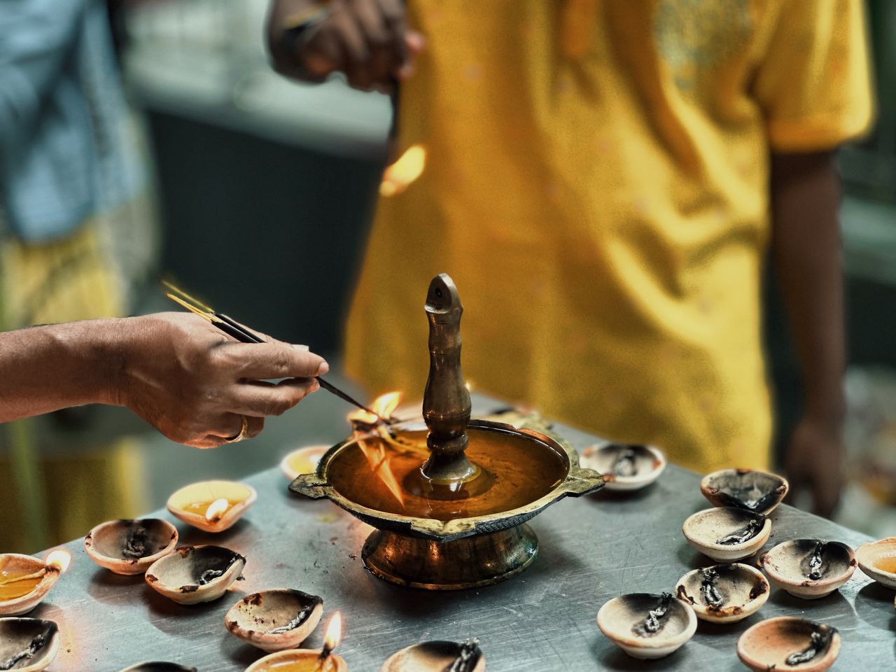 Peacock Metal Diya Stand